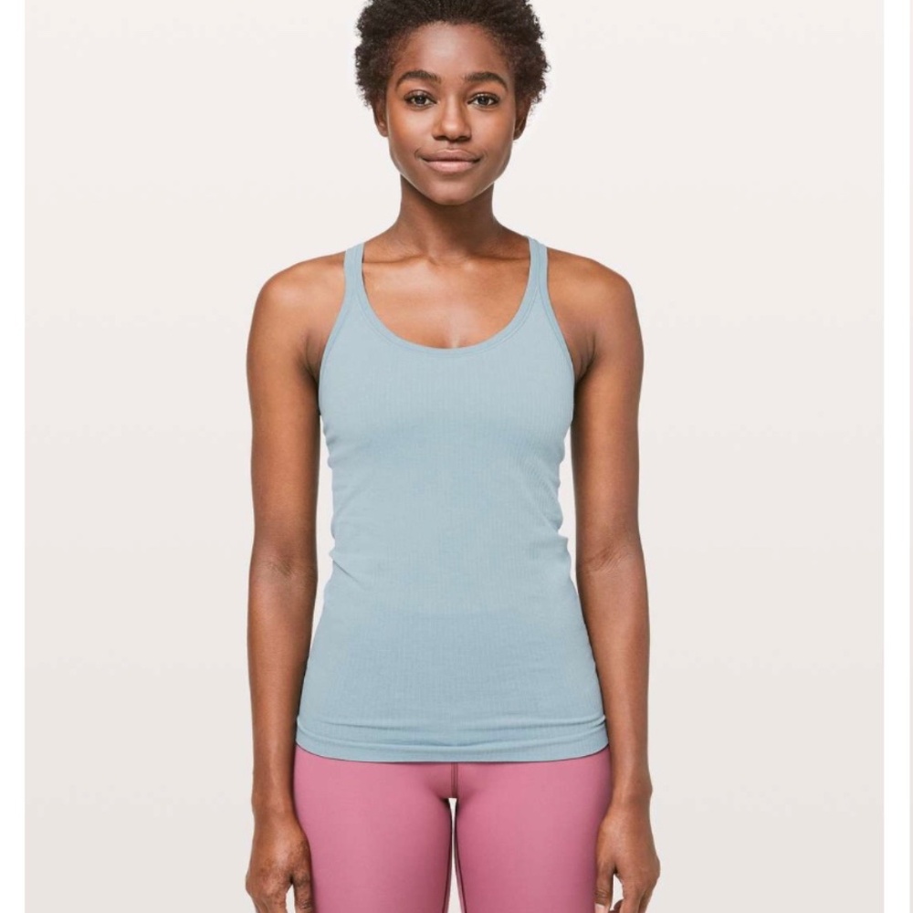 lululemon athletica Ebb to Street Tank II Size 12 in Blue Cast